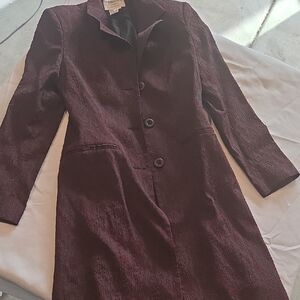 Chic Burgundy Women's Blazer